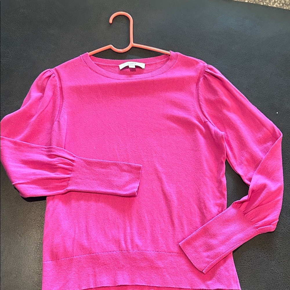 LOFT Fuchsia Knit Sweater